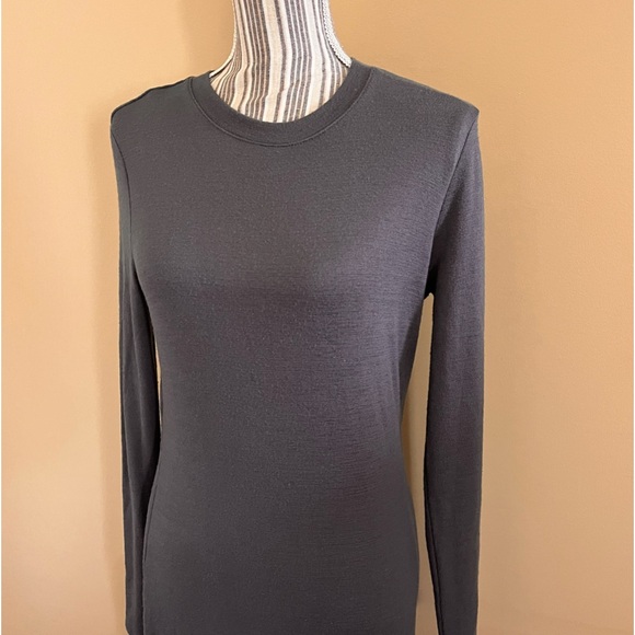 Prologue Women's Long Sleeve Gray Form Fitting Dress With Side Slit Size S - Picture 2 of 11